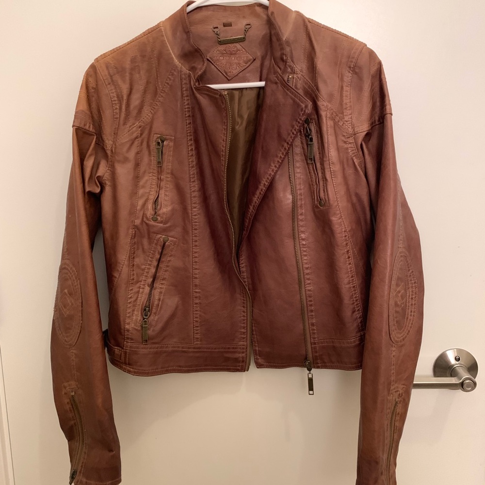 JOU JOU Brown leather jacket